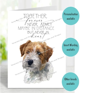 Jack Russel Hund A6 (4 "x 6") Beileidkarte (innen leer) von Starprint Geschenke und Designs . Blank, um Ihre eigene Nachricht hineinzuschreiben