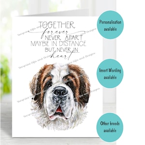 Bernhardiner A6 (4 "x 6"") Beileidkarte (innen leer) von Starprint Geschenke und Designs. Blank, um Ihre eigene Nachricht hineinzuschreiben