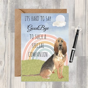 Het is moeilijk om afscheid te nemen sympathiekaart (blank binnenkant) door Starprint Gifts and Designs. Alle ruimte om je eigen boodschap binnenin te schrijven.