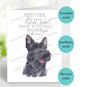 Schottische Terrier Hund A6 (4 "x 6") Beileidkarte (innen leer) von Starprint Geschenke und Designs. Blank, um Ihre eigene Nachricht hineinzuschreiben