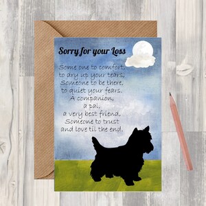 Westland Terrier A6 (10x6") Sympathiekarte (Blank Inside) von Starprint Geschenke und Designs. Leer, um Ihre eigene Nachricht hinein zu schreiben.