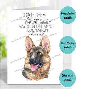 Deutscher Schäferhund Beileid Karte (innen blanko) von Starprint Geschenke und Designs. Blank, um Ihre eigene Nachricht hineinzuschreiben