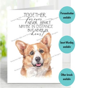 Corgis Hund A6 (4 "x 6") Trauerkarte (innen leer) von Starprint Geschenke und Designs . Blank, um Ihre eigene Nachricht hineinzuschreiben