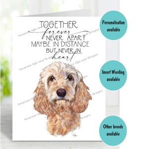 Cockapoo Hund A6 (4 "x 6 ") Beileid Karte (innen leer) von Starprint Geschenke und Designs . Blank, um Ihre eigene Nachricht hineinzuschreiben
