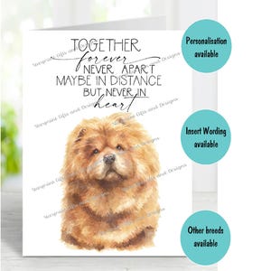 Chow Chow Hund A6 (4 "x 6") Beileidkarte (innen leer) von Starprint Geschenke und Designs. Blank, um Ihre eigene Nachricht hineinzuschreiben