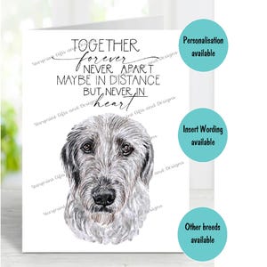 Irischer Wolfshund Hund A6 (4 "x 6") Beileidkarte (innen leer) von Starprint Geschenke und Designs. Blank, um Ihre eigene Nachricht hineinzuschreiben