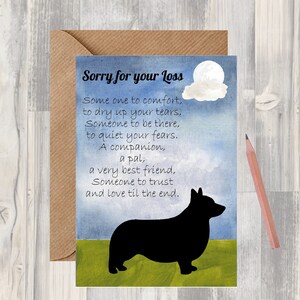 corgis Hund A6 (10x6") Sympathiekarte (Blanko Innen) von Starprint Geschenke und Designs. Leer, um Ihre eigene Nachricht hinein zu schreiben.