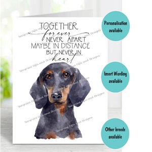Dackel Glatthaar Hund A6 (4 "x 6") Beileidkarte (innen leer) von Starprint Geschenke und Designs. Blank, um Ihre eigene Nachricht hineinzuschreiben