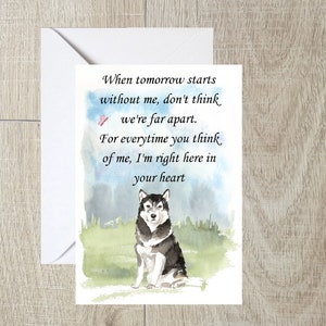 Alaskan Malamute Dog A6 (14"x 6") SympathieKarte (Blank Inside) von Starprint Geschenke und Designs. Leer, um Ihre eigene Nachricht hinein zu schreiben.