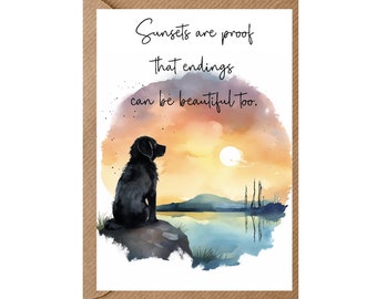 Biglietto di condoglianze Dog Design n. 12 A6 (4"x 6") (interno vuoto) di Starprint Gifts and Designs. Vuoto per scrivere il tuo messaggio all'interno.