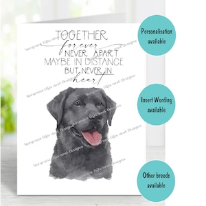 Labrador Hund schwarz A6 (4 "x 6 ") Beileid Karte (innen leer) von Starprint Geschenke und Designs. Blank, um Ihre eigene Nachricht hineinzuschreiben