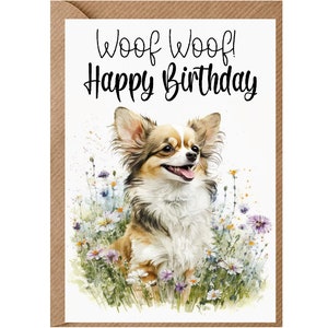 Chihuahua Dog verjaardagskaart (6"x 4") met envelop - Ideaal voor elke gelegenheid. Kan leeg gelaten worden indien gewenst of gepersonaliseerd