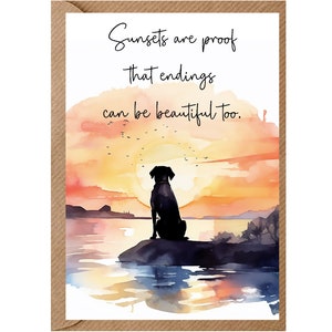 Dog Design No 5 A6 (4 "x 6 ") Trauerkarte (innen leer) von Starprint Geschenke und Designs . Blank, um Ihre eigene Nachricht hineinzuschreiben.