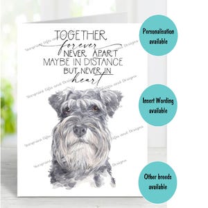 Schnauzer Hund A6 (4 "x 6 ") Beileid Karte (innen leer) von Starprint Geschenke und Designs . Blank, um Ihre eigene Nachricht hineinzuschreiben