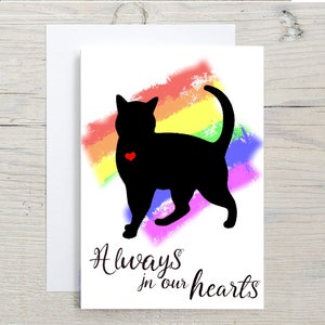 Pet cat A6 (4"x 6") Sympathy Card (Blank Inside) by Starprint Gifts and Designs. Plenty of space to write your own message inside.