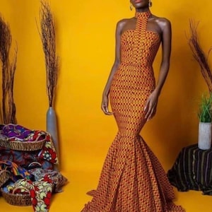 Mermaid kitenge dresses hot sale