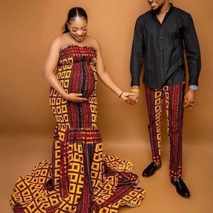 Matching outfit for couple, African couple outfit, Couple outfit, photoshoot, fall, maternity dress