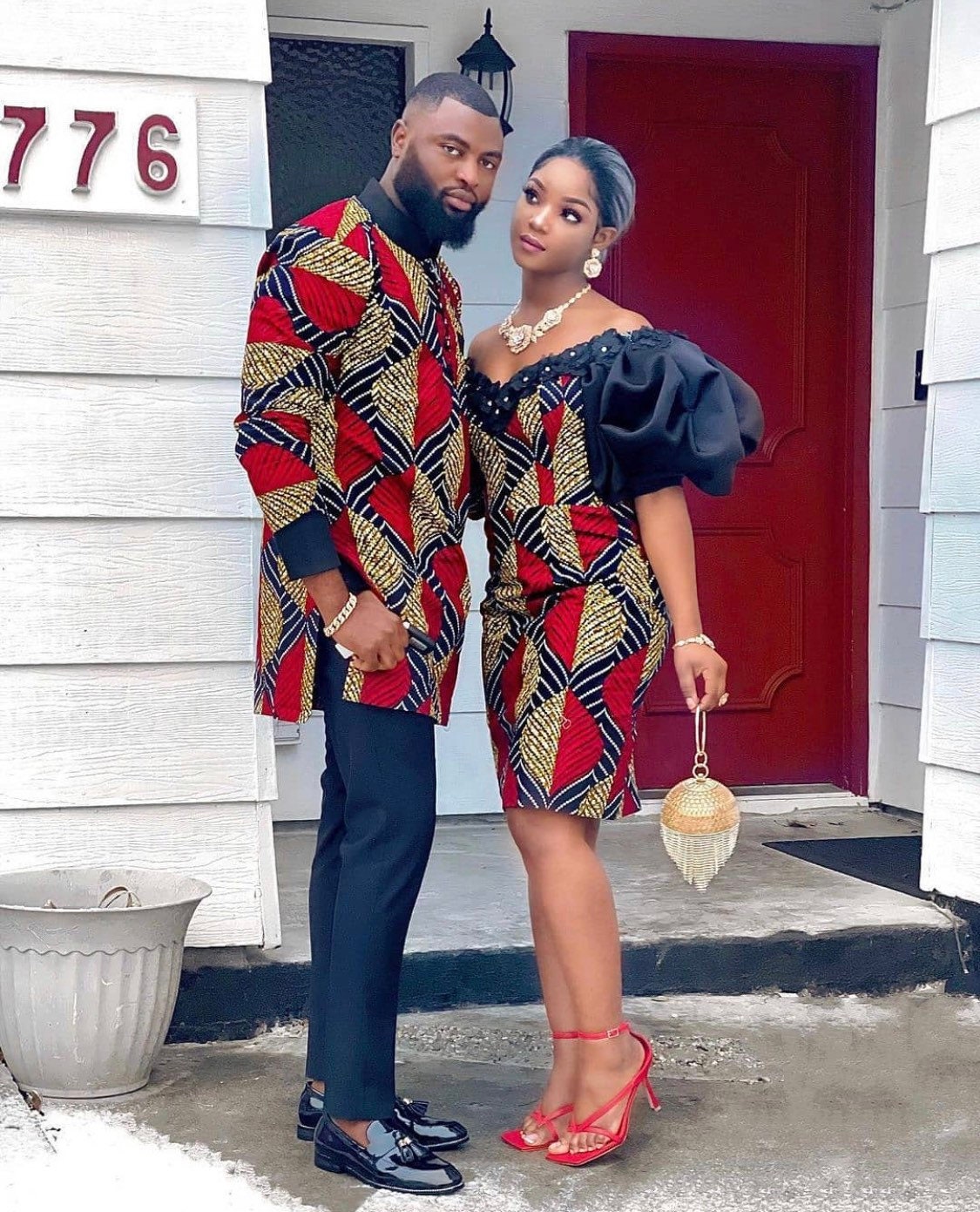 African Ankara Couple Matching Outfits, Ankara Anniversary Outfits