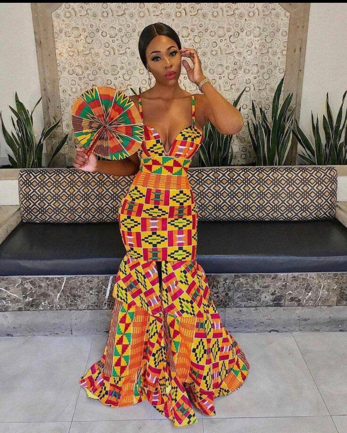 African Print Gown Ankara Gown for Traditional Wedding Kente | Etsy