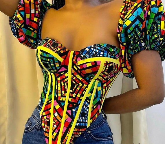 African Print Corset Top for Women, Ankara Corset Top for Women, Corset Tops  for Summer, Ankara Corset Tops for the Holidays -  New Zealand