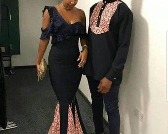 Couple Ankara Set, African Print Couple Outfit, Ankara set for Couples, Prom Couple Outfit, African Wedding Outfit for Couple