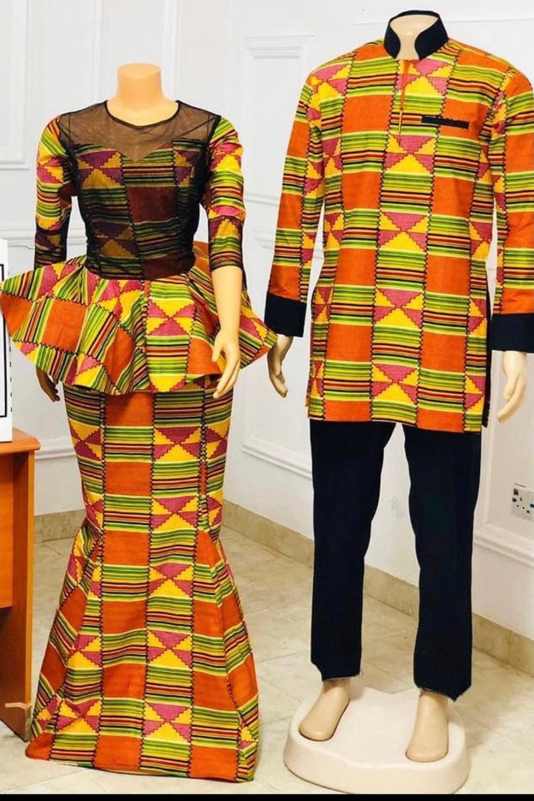 Couple Ankara Set, African Print Couple Outfit, Prom Couple Outfit ...