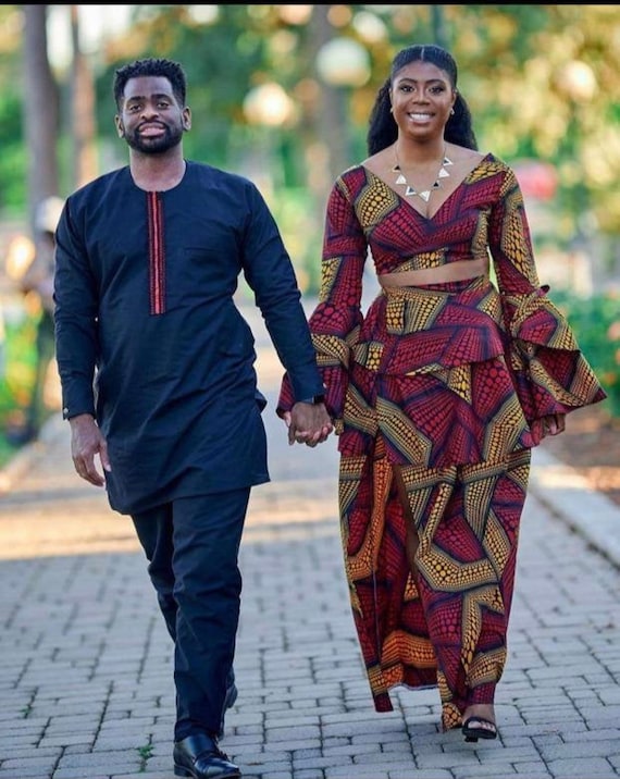 Couple Ankara Set African Print Couple Outfit Prom Couple - Etsy