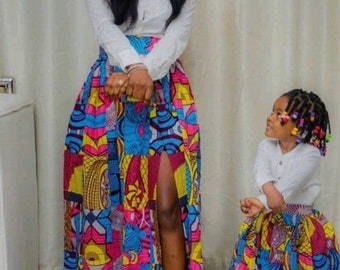 Custom-made Mother Daughter Set, African Print Family Outfit, Family photoshoot Ankara Outfit, Weddings, Christmas, Holiday