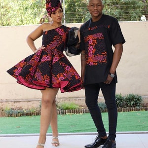 Couple Ankara Set, African Print Couple Outfit, Prom Couple Outfit, African Wedding Outfit for Couple, family photoshoot, Christmas