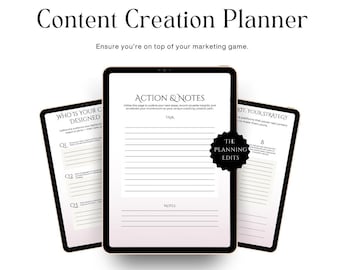 Viral Content Creation Planner 2025 | Social Media Strategy & Business Growth Organizer | Instant Download PDF