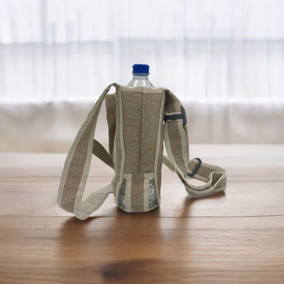 Half Gallon Water Bottle Carrier Bag Bottle Pouch Holder 2 Pocket Water Bottle Sleeve Adjustable Water Bottle Carrier with Strap Water Bottle Sling