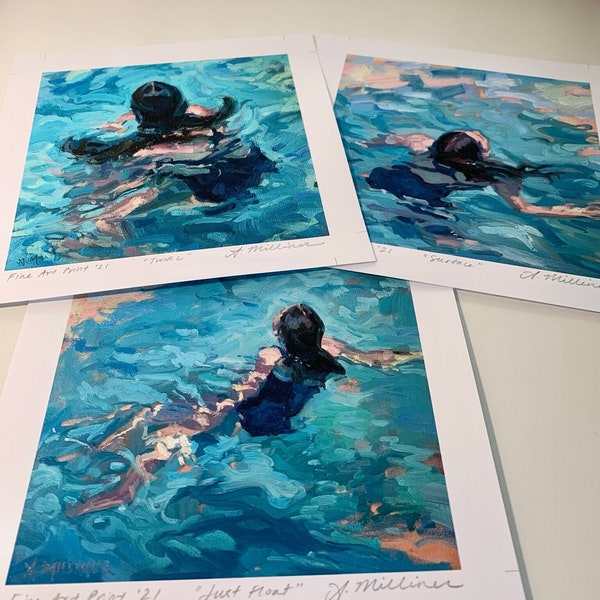 8x8 Swimmer Series Fine Art Print