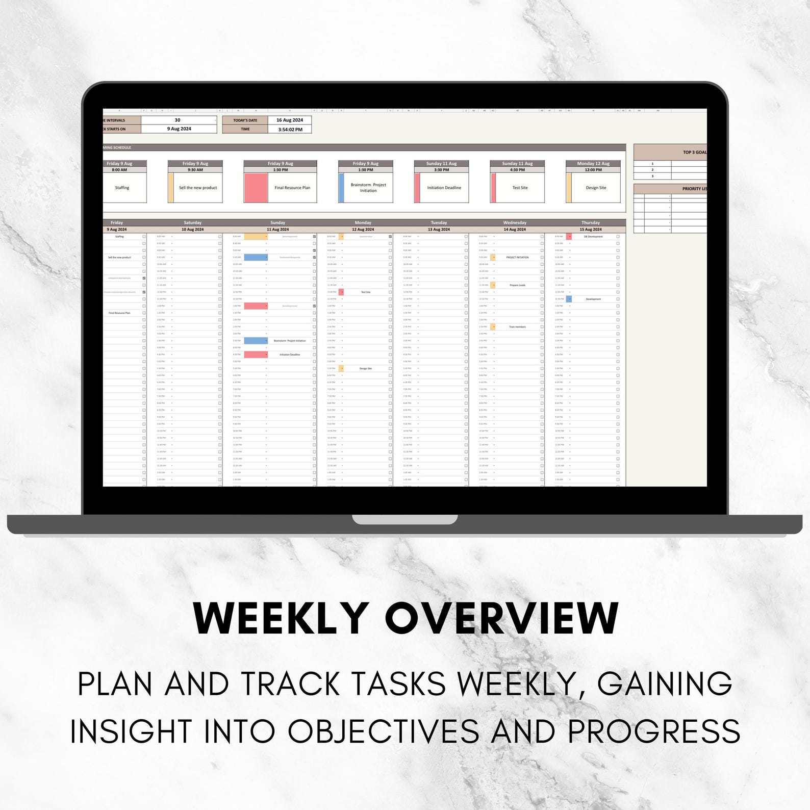 Project Management Google Sheets Template, Task Tracker, Calendar ...
