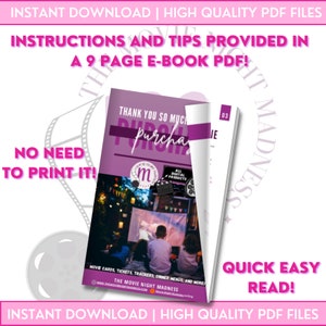 LIMITED ED! 25 Chick Flicks Editable Mystery Dinner and Movie Printable ...
