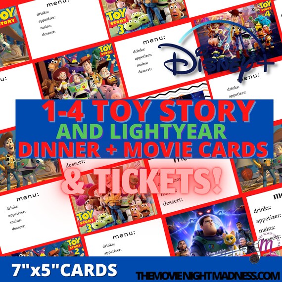 5 Mystery Dinner and Movie Printable Cards Tickets and Menus Etsy