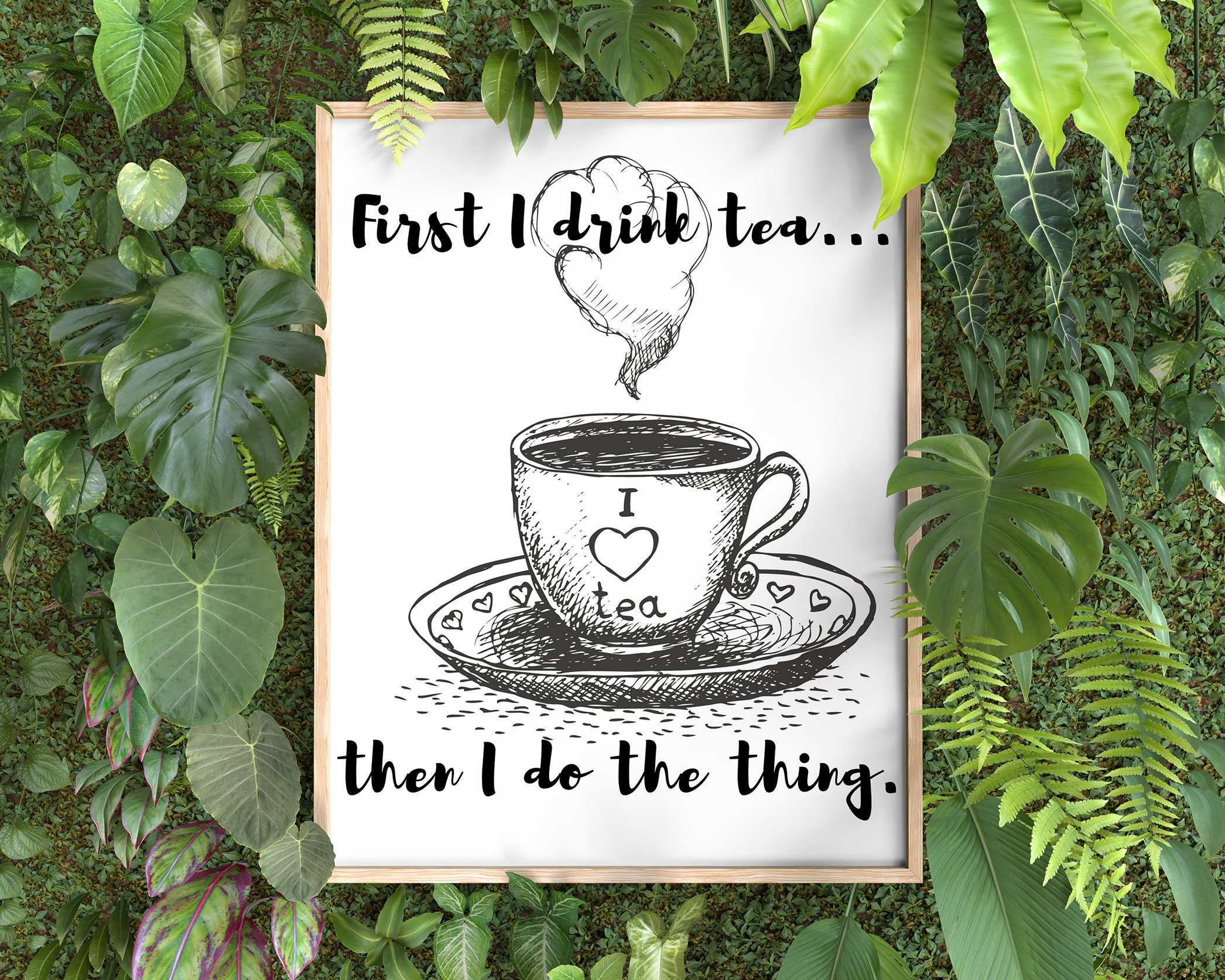 Tea Lover Wall Art Gift, Tea Drinker Tea Gift For Woman