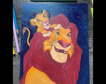 Simba Illustration Etsy