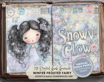 Winter Junk Journal Kit: Fairy Frosted Forest Printable Ephemera (Digital Download)