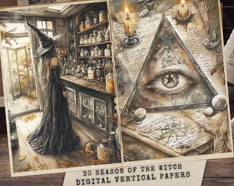 Witch Junk Journal: Printable Witchcraft Ephemera (Digital Download)