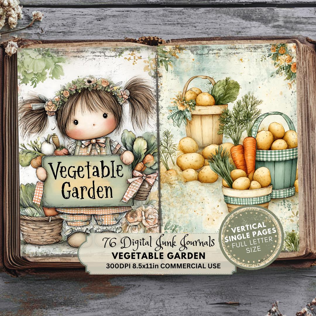 Vegetable Garden Junk Journal Pages: Vintage Gardening Ephemera (digital Download, Letter Full ...
