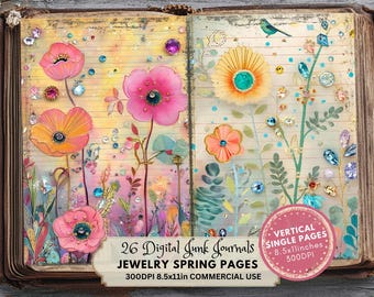 Cottage Garden Junk Journal Kit: Vintage Floral Ephemera (Digital Download)