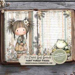 Fairy Forest Junk Journal Pages: Enchanted Ephemera With Woodland ...