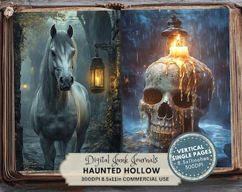Kit per diario Dark Forest Junk: materiale effimero stampabile sulle streghe gotiche, pagine stampabili (download digitale)