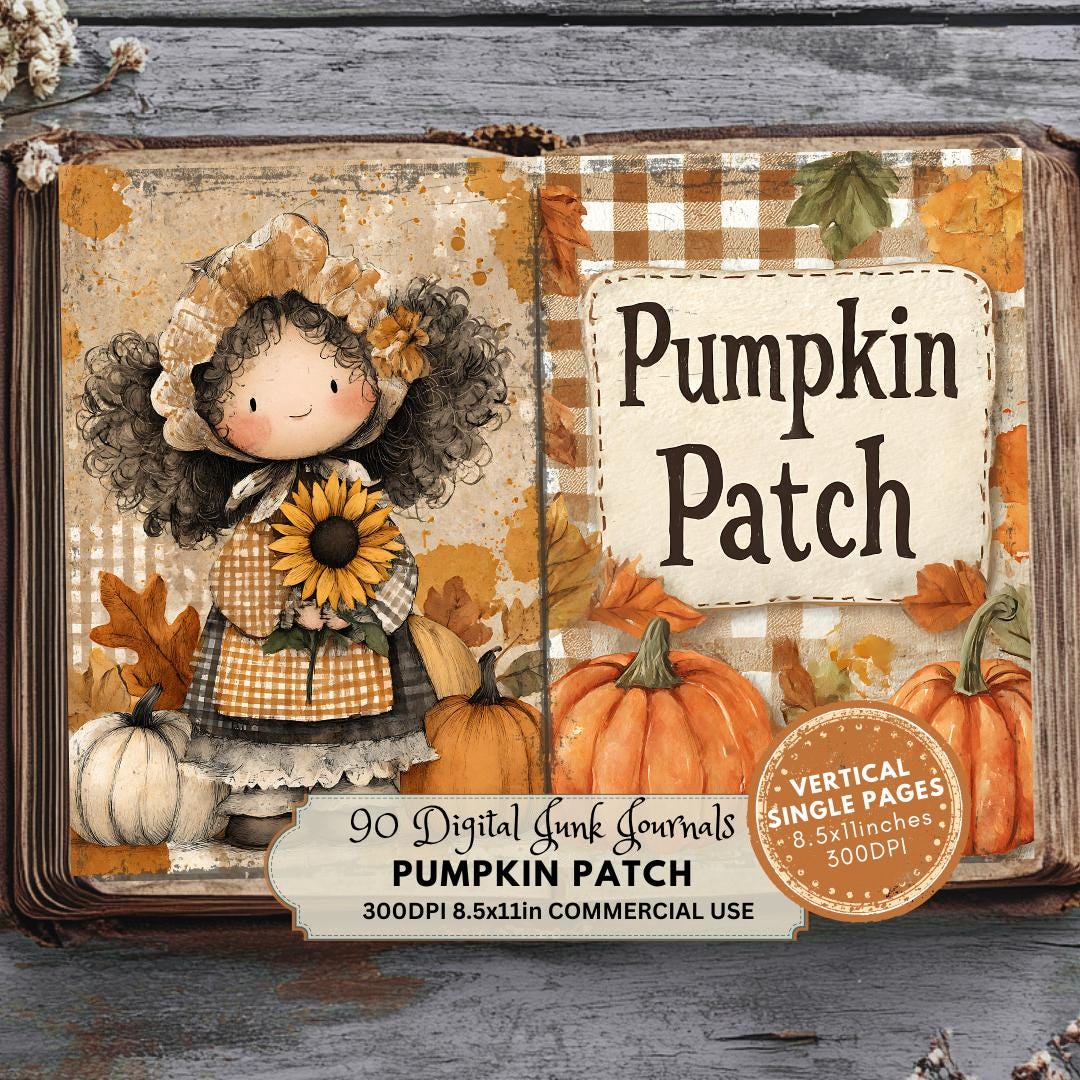 Pumpkin Patch Junk Journal Kit: Fall Ephemera (digital Download) - Etsy