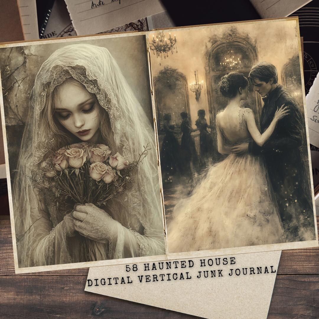 Haunted House Junk Journal: Vintage Printable Ephemera Pages (digital ...