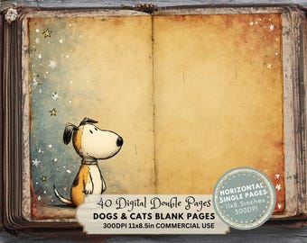 Dog & Cat Junk Journal Kit: Printable Ephemera (Digital Download)