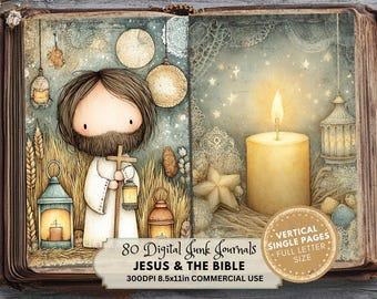 Diario de Jesús: Páginas bíblicas de efímeras cristianas (descarga digital, tamaño carta)
