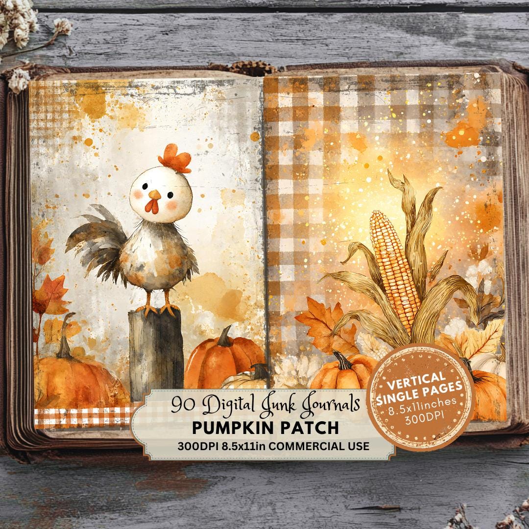 Pumpkin Patch Junk Journal Kit: Fall Ephemera (digital Download) - Etsy