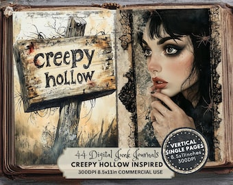 Kit de diario basura de Halloween de Sleepy Hollow: Efímeras del bosque espeluznante (Descarga digital)