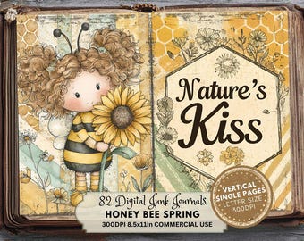 Diario de Abejas: Efímeras de Primavera Vintage Imprimibles (Descarga Digital, Tamaño Carta)